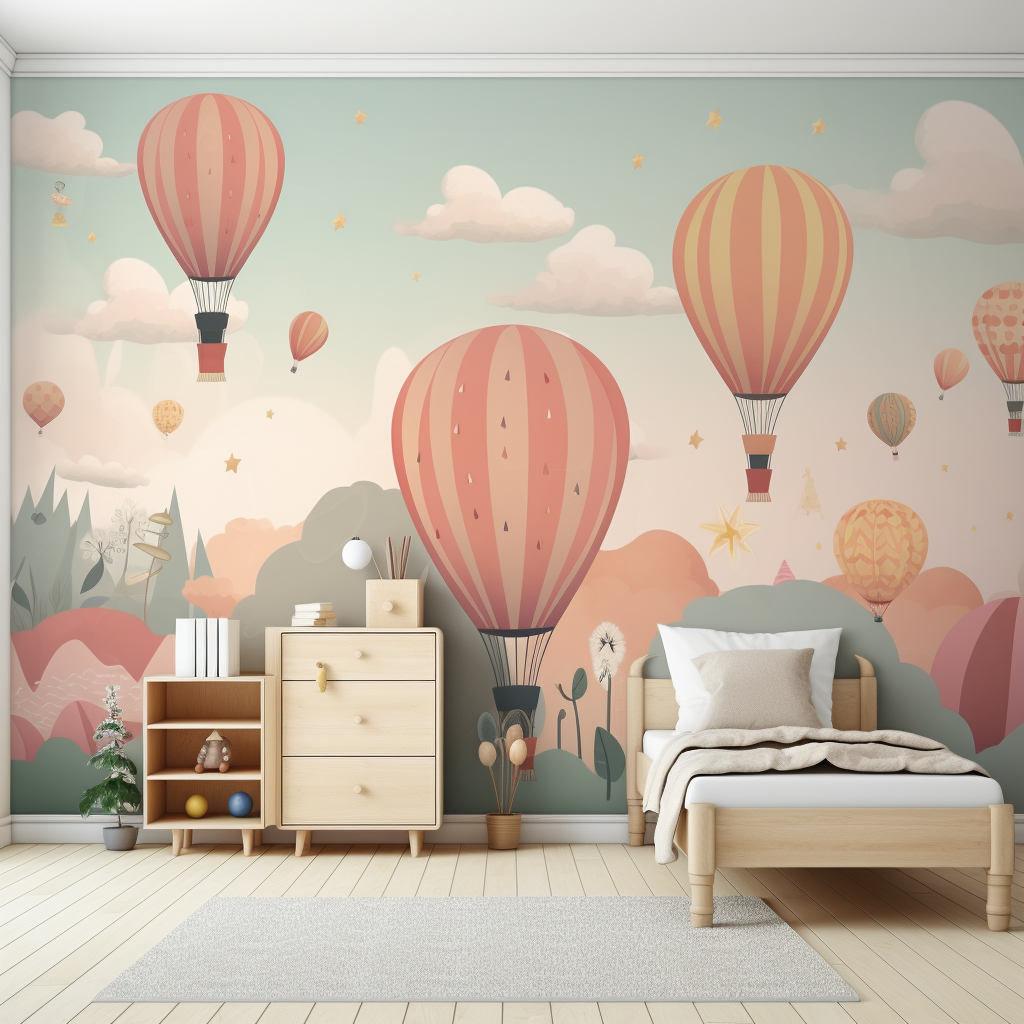 Soft and Elegant Kids Room Wallpaper