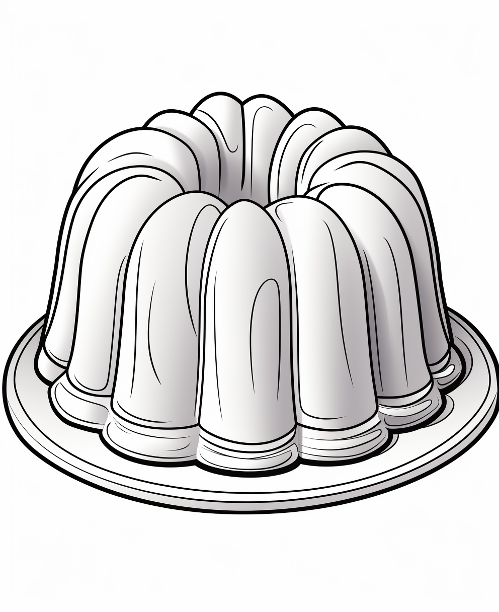 Cartoon-style Canelés de Bordeaux coloring page