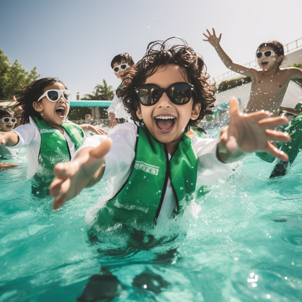 Kids enjoying Saudi National Day celebrations