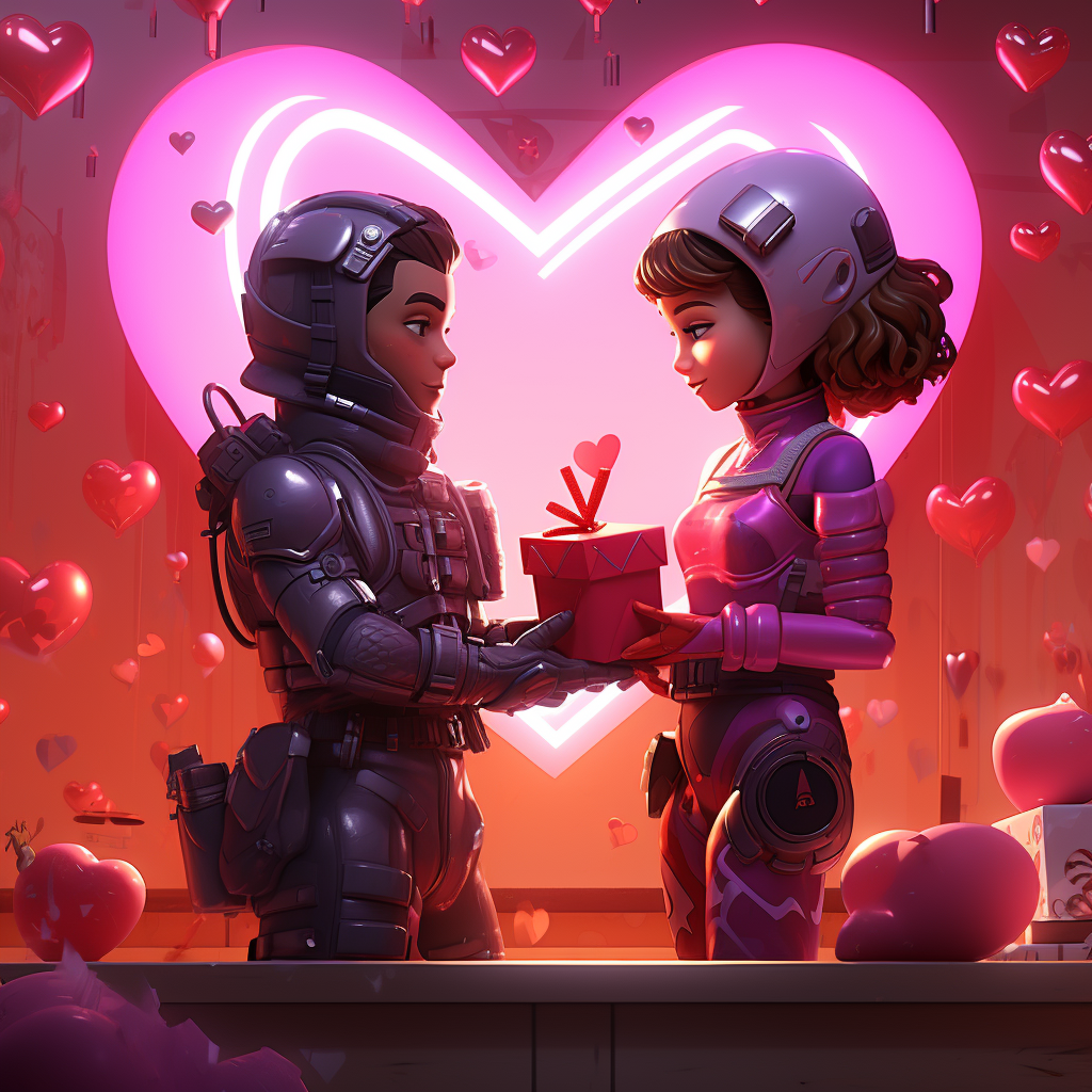 Illustration of kids exchanging valentines