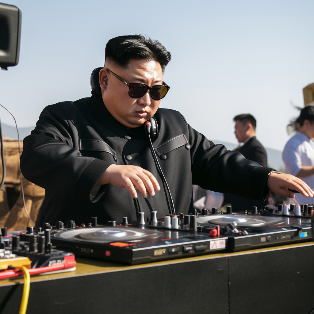 Kim Jong Un DJing at music festival