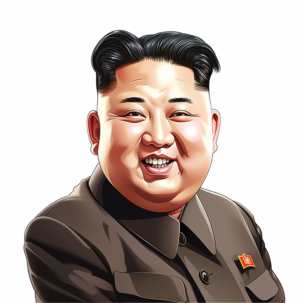 Cartoonish Kim Jong Un Transparent Background