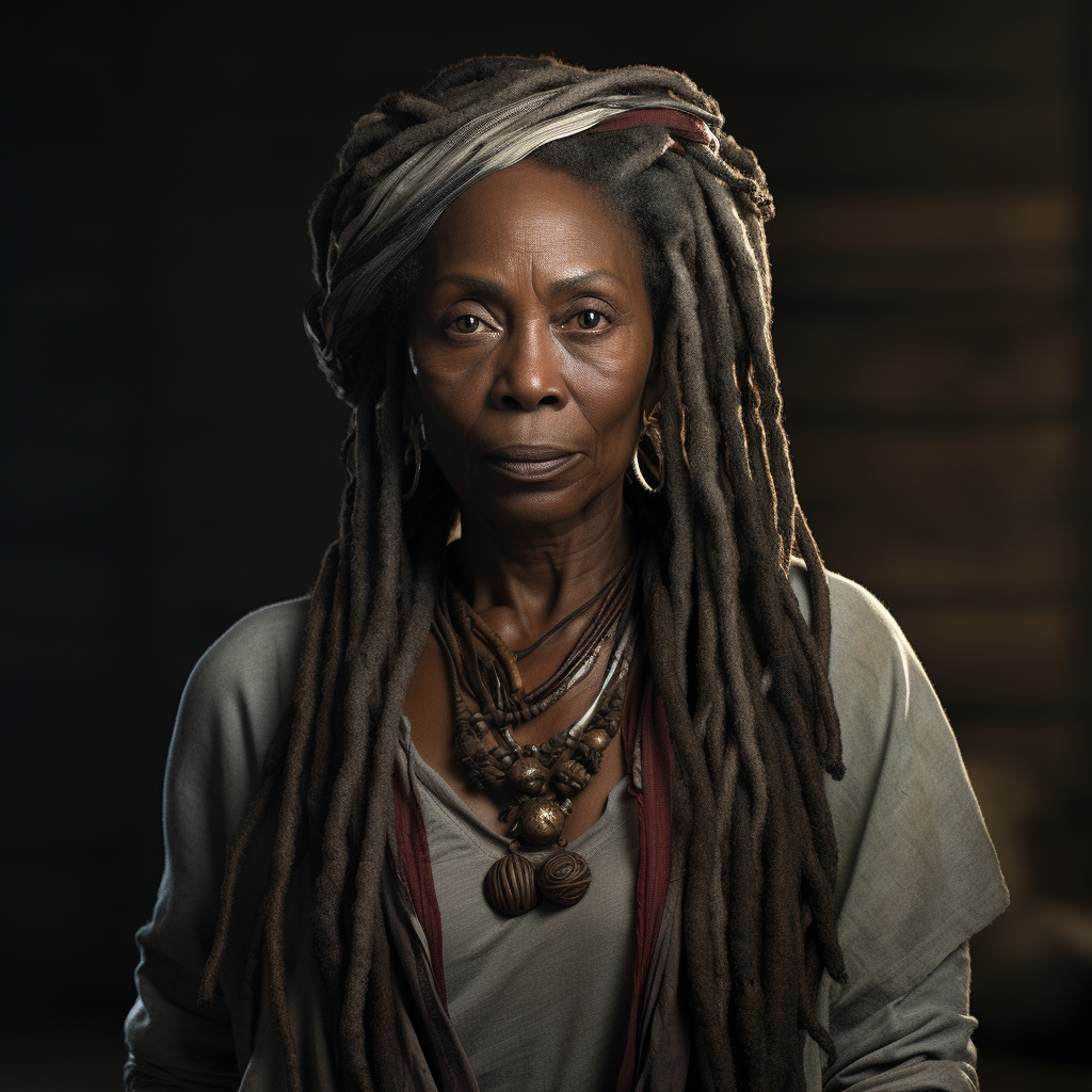 Mature woman with dreads from The Shack