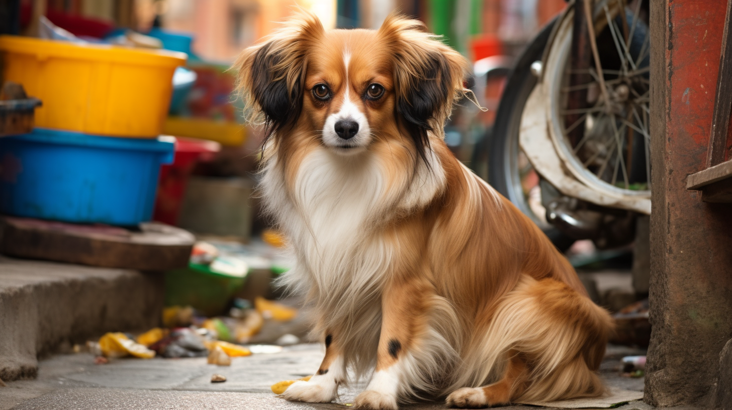 Beautiful King Charles Spaniel Dog in the Wild