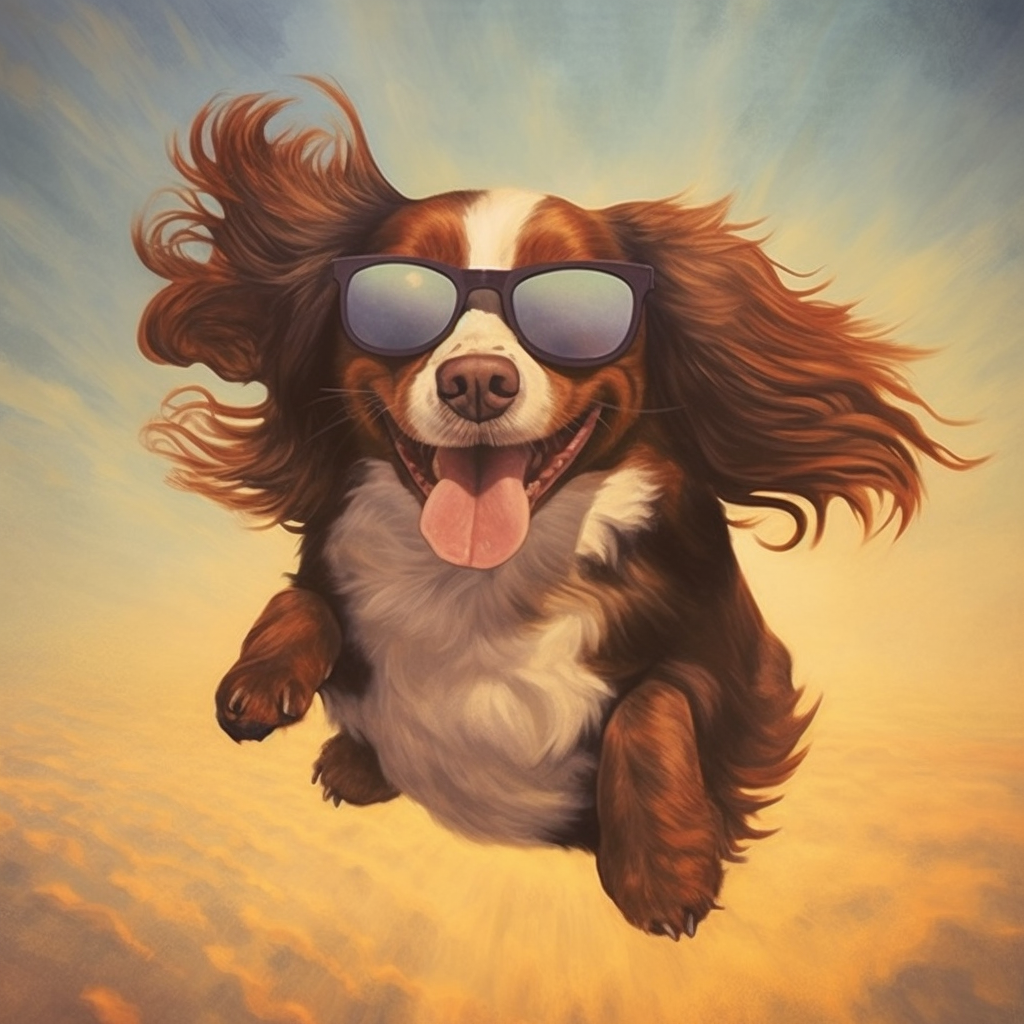 Adorable King Charles Spaniel in Kuczynski Style