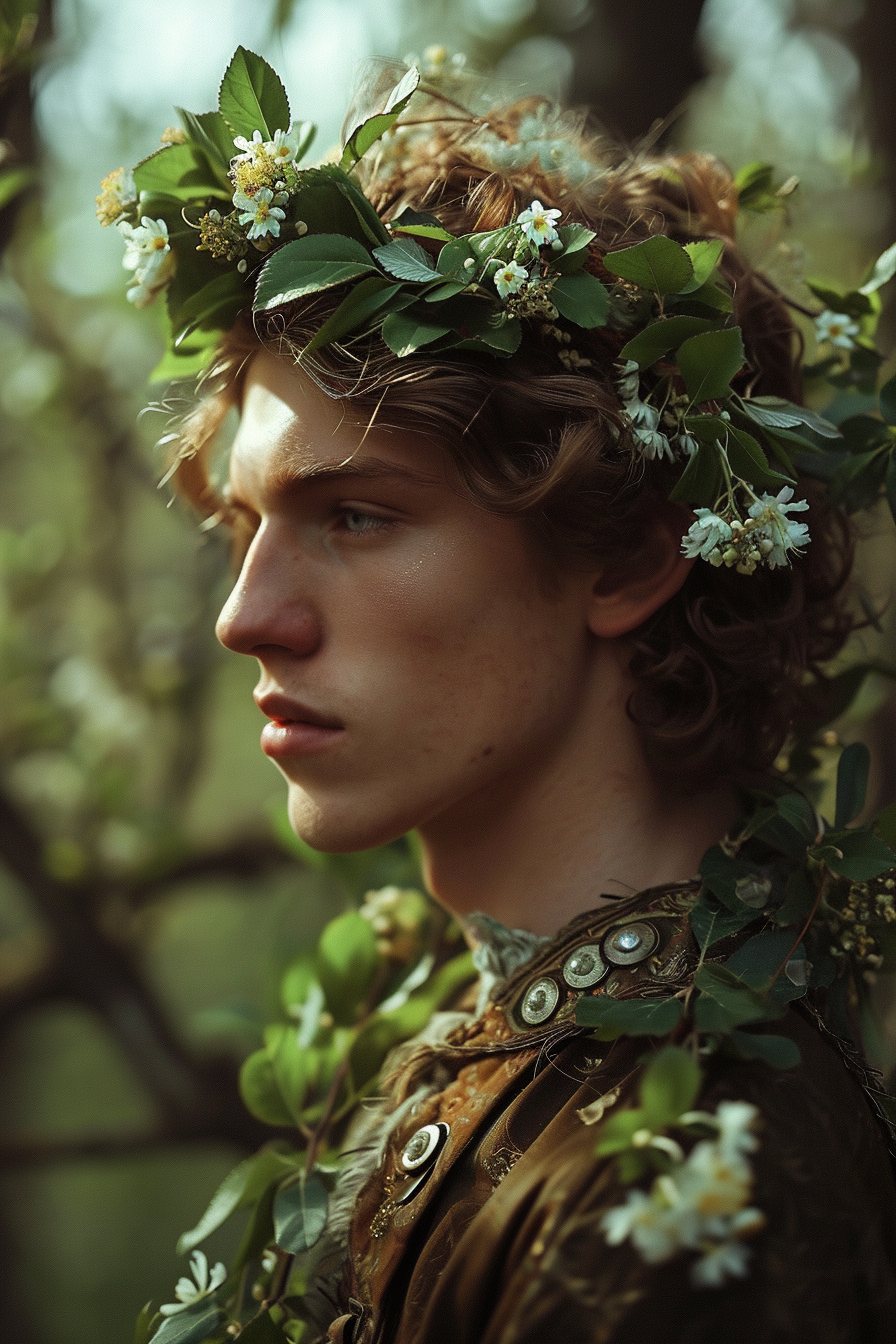 Young Celtic Fae King in the Spring Realm.