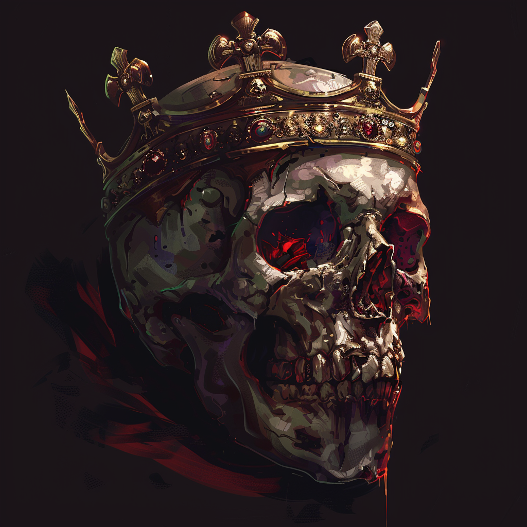 King Skull Vector Illustration