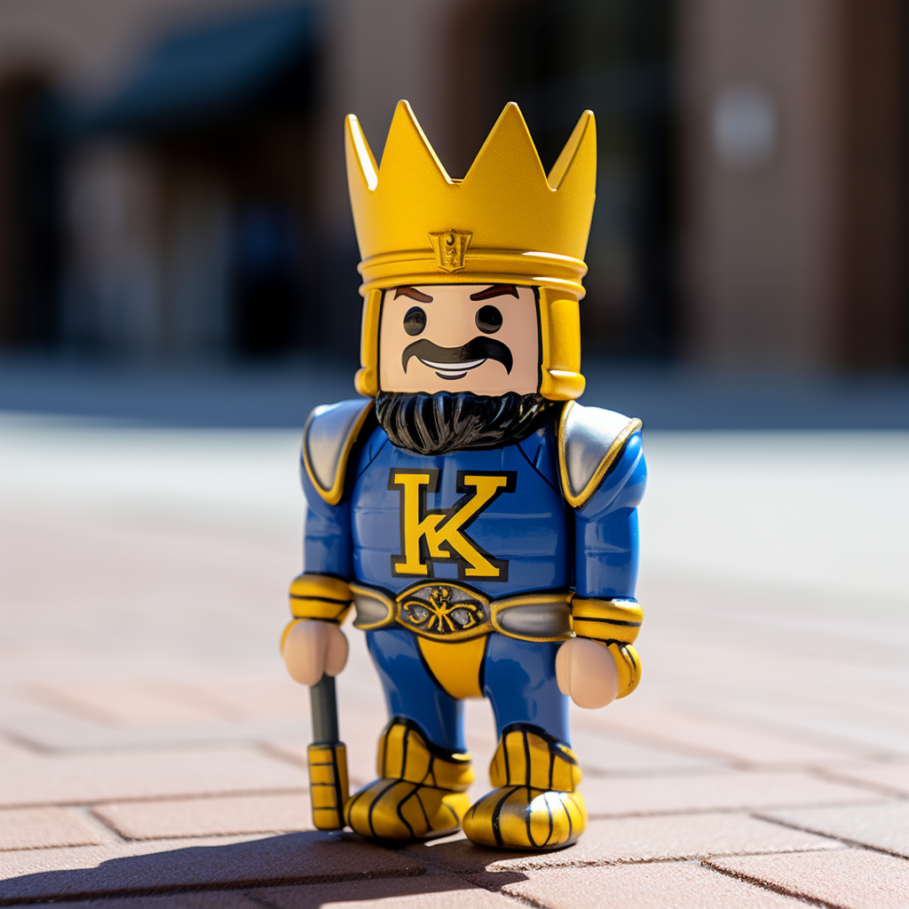 Kingsmen Mascot Wearing Armor Construction Glue