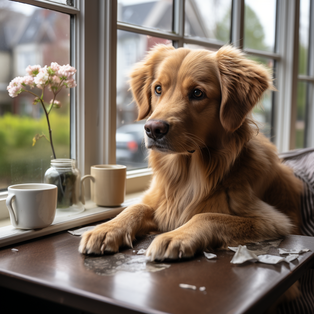 Person sitting at kitchen table