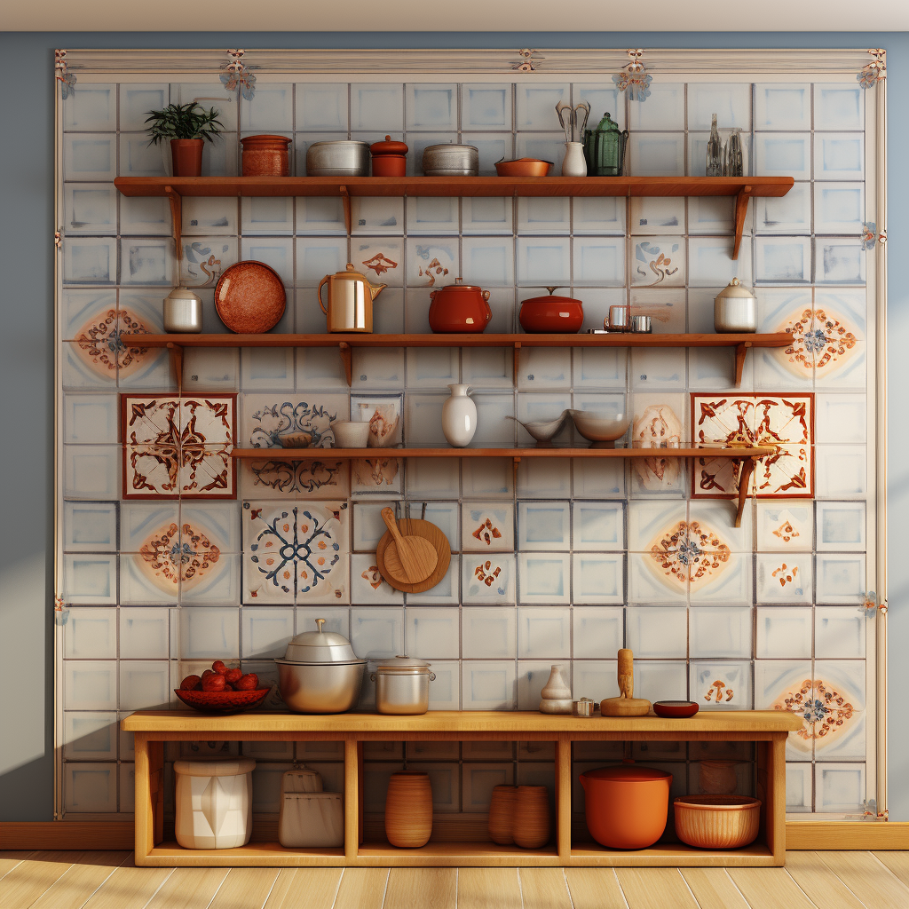 Kitchen Wall Pattern in Normal House