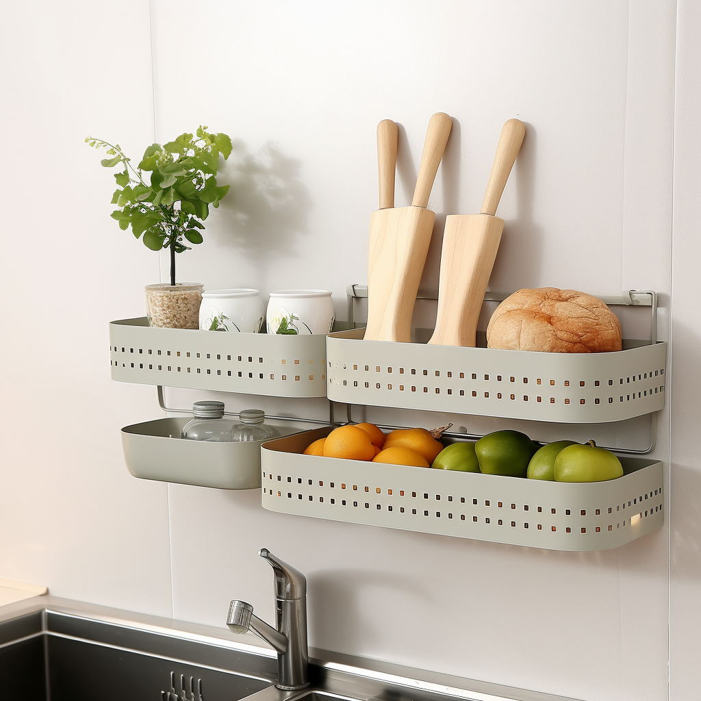 Practical Wall-Mounted Kitchen Storage Solution