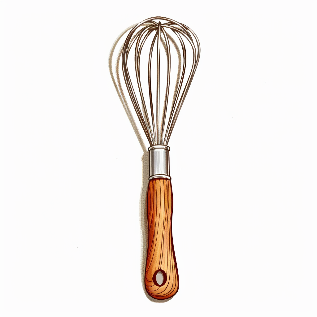 Kitchen whisk on white background