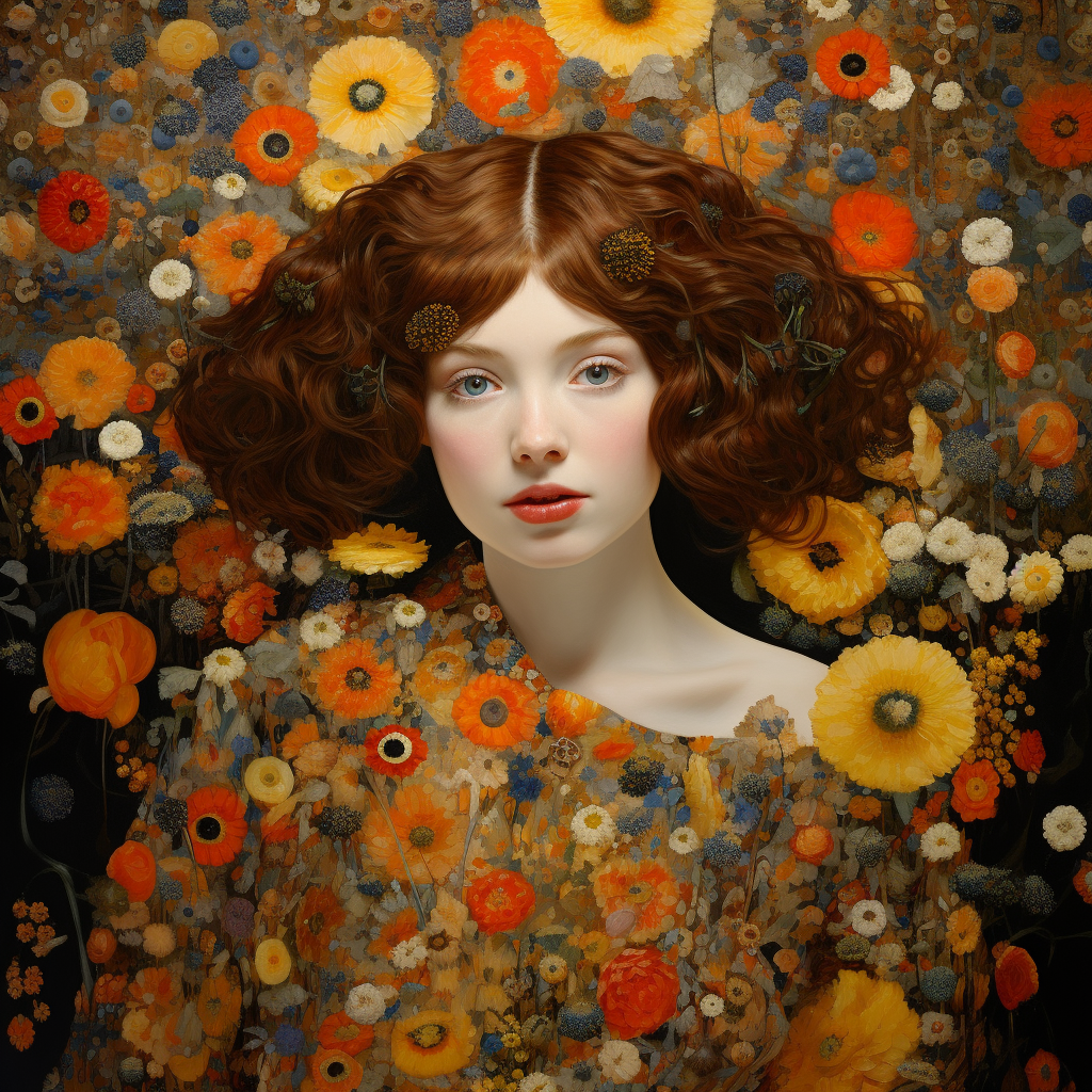 Klimt style flowers