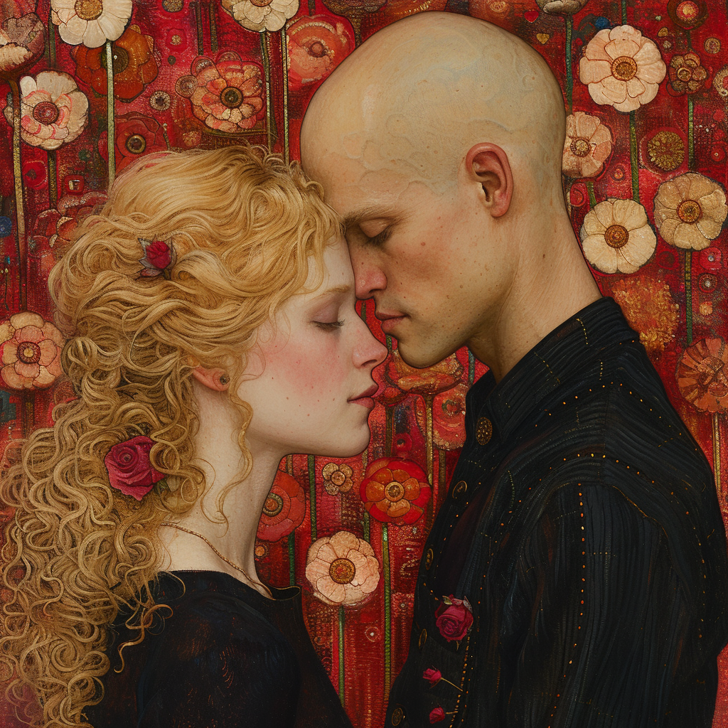 Klimt Valentine Painting Artwork