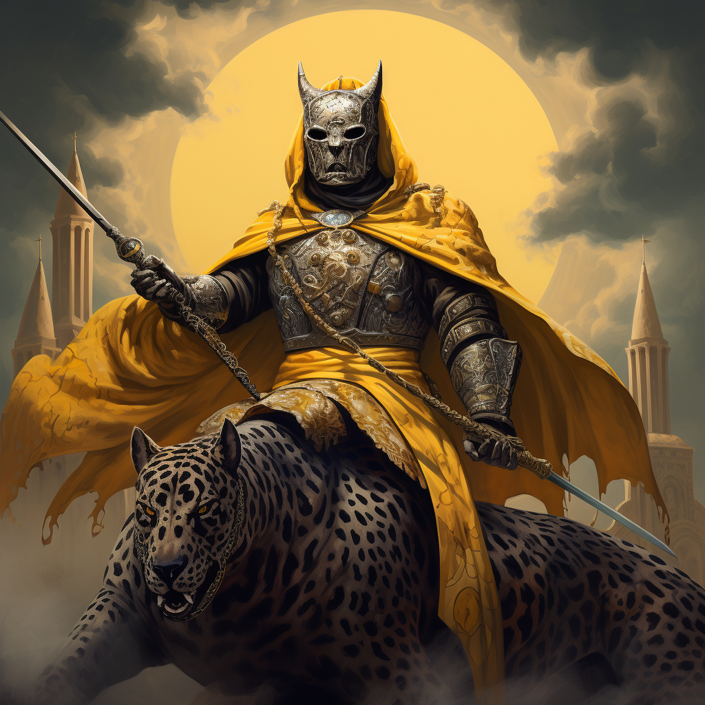 Knight Templar on Yellow Jaguar with Black Spots