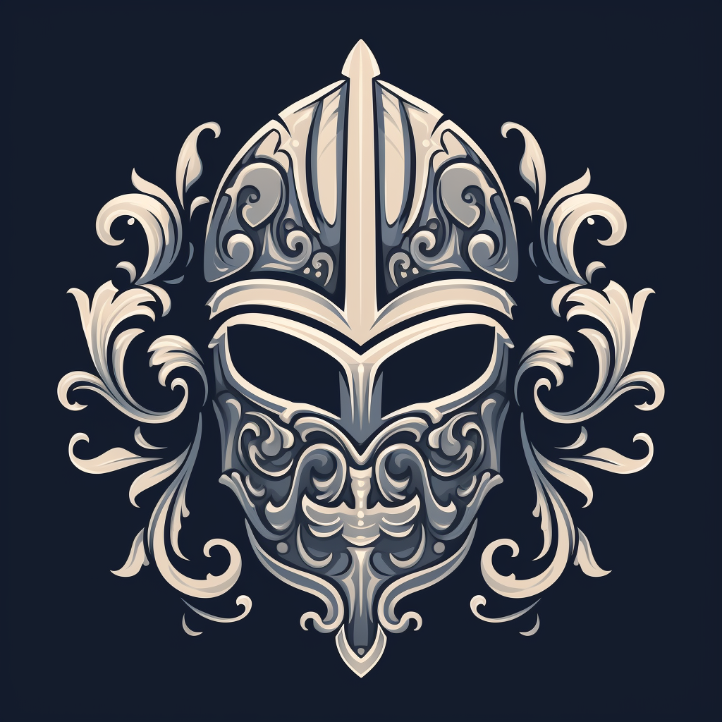 Vector clipart style knights helmet