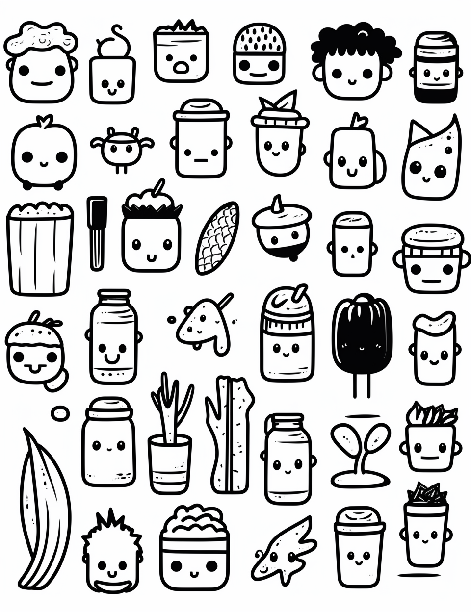 Simple and Cute Kawaii Doodles