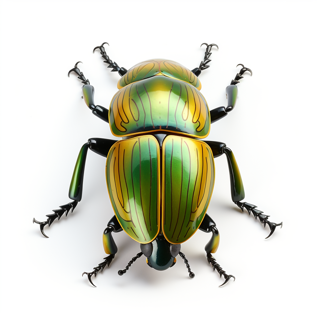 Vibrant knotgrass leaf beetle in full color