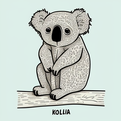 Detailed koala illustration by Allie Brosh