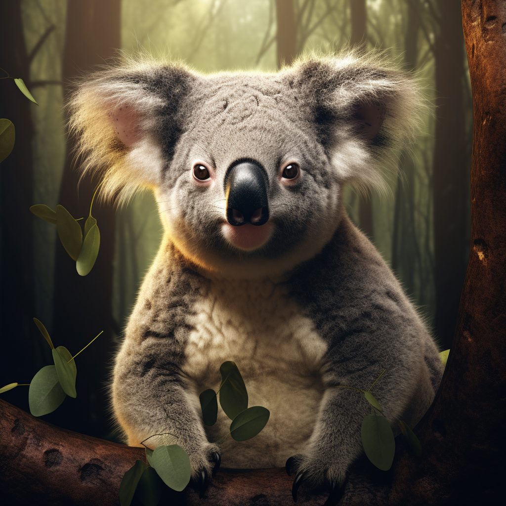 Cute Koala Image in Natural Habitat