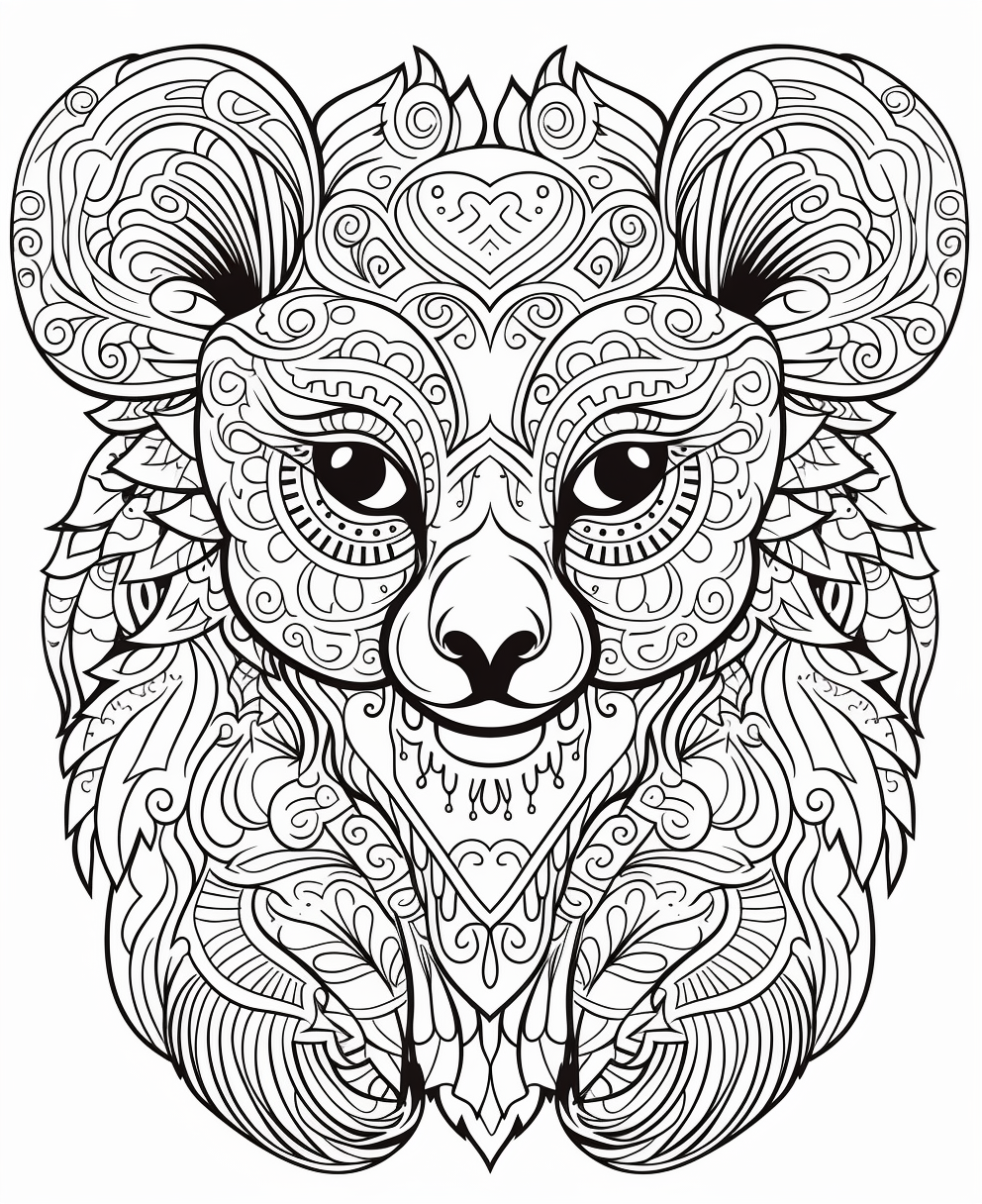 Koalas coloring book stress relief