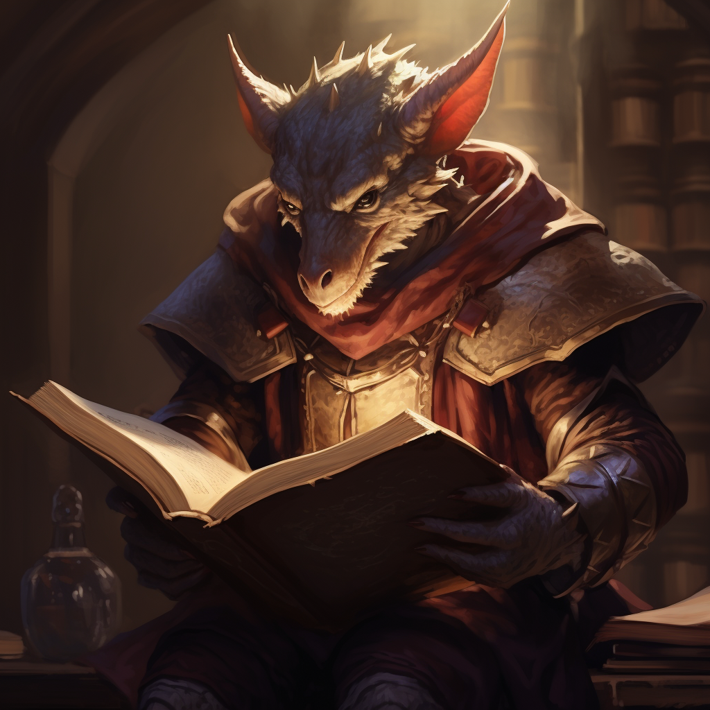 Portrait of a Kobold Cleric Reading