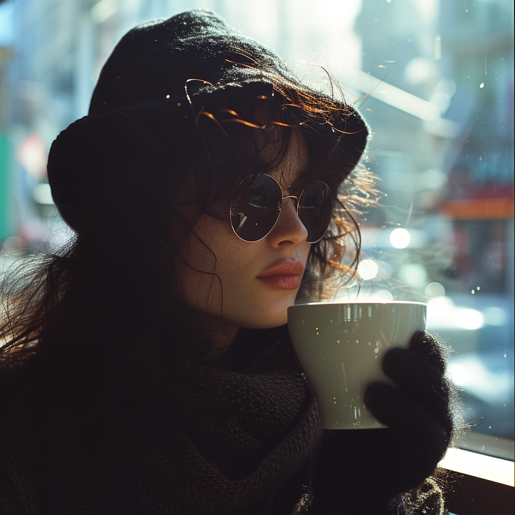 Woman Drinking Coffee