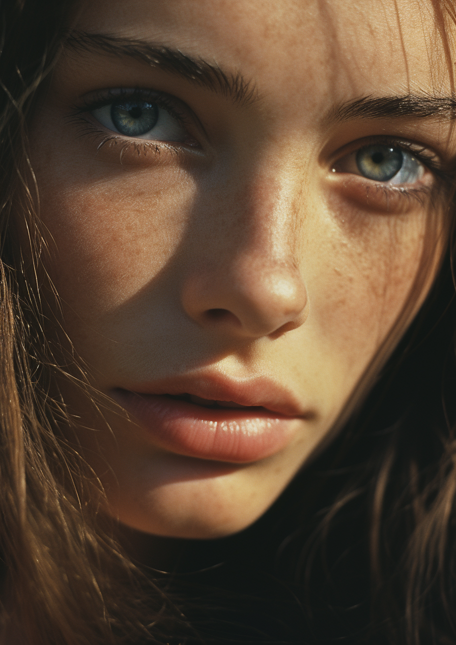 Close-up of Woman's Face in Kodak 400 Film