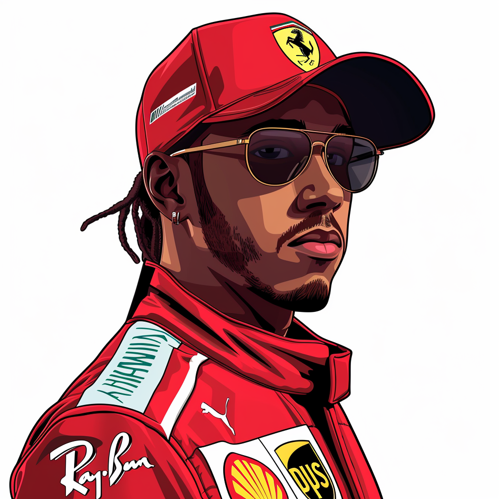 Lewis Hamilton in Ferrari Suit