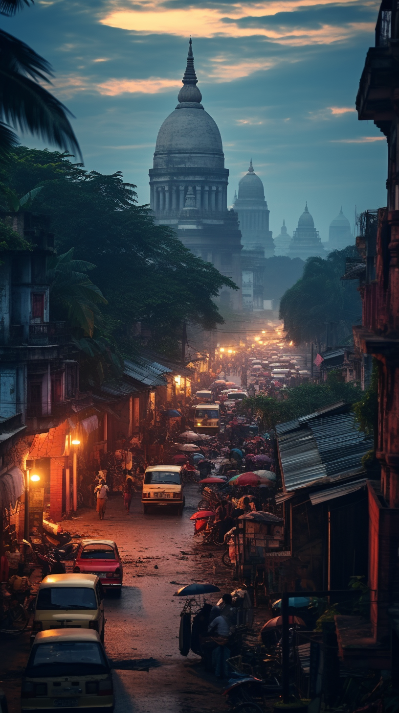 A captivating view of Kolkata city