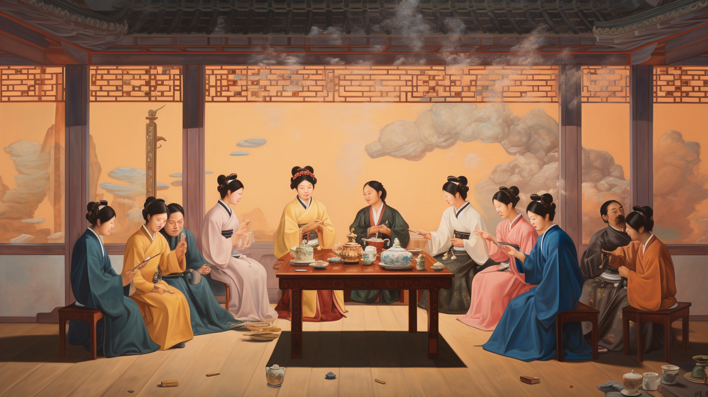 Artwork showcasing Korean art history