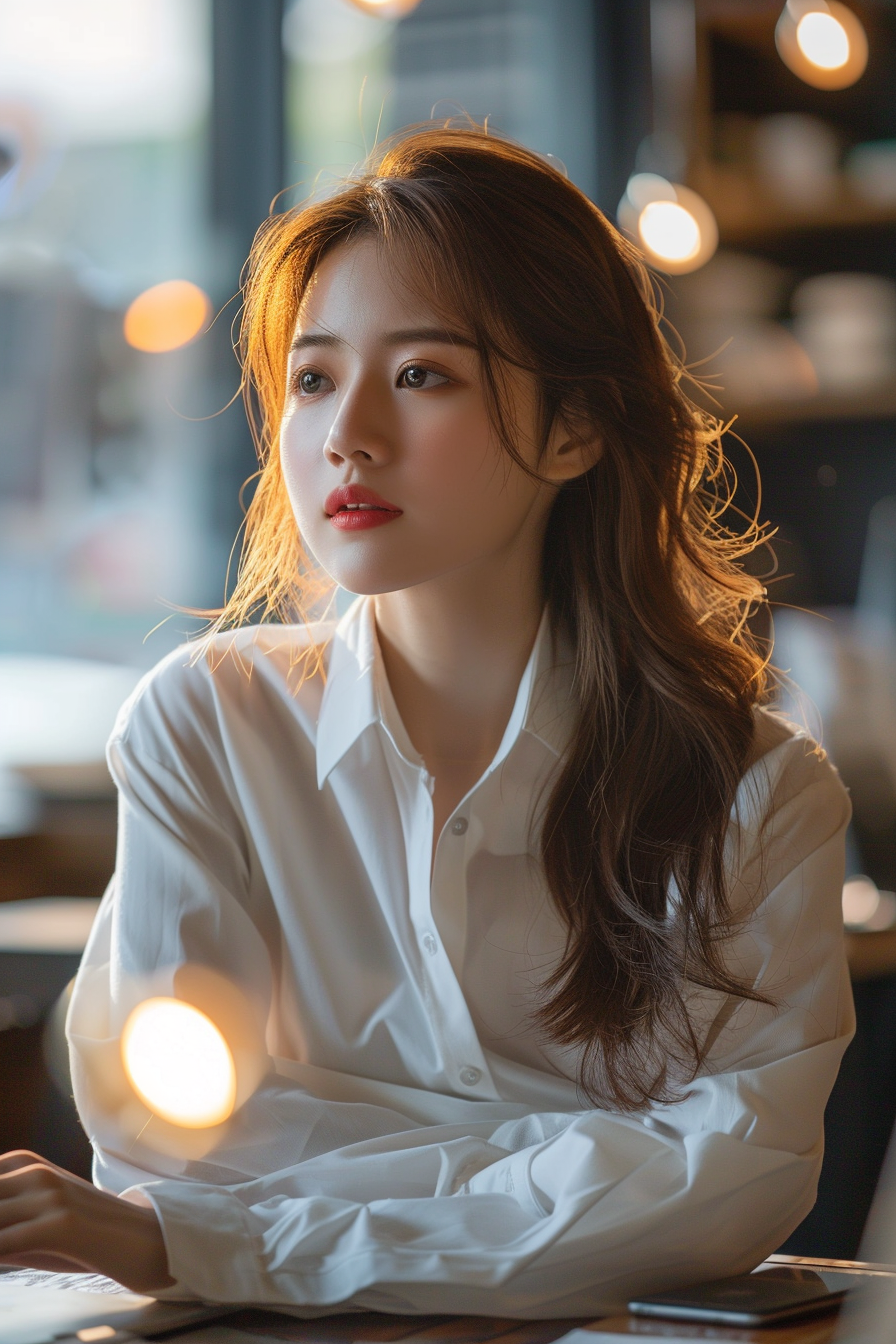 Korean Female Office Secretary Portrait