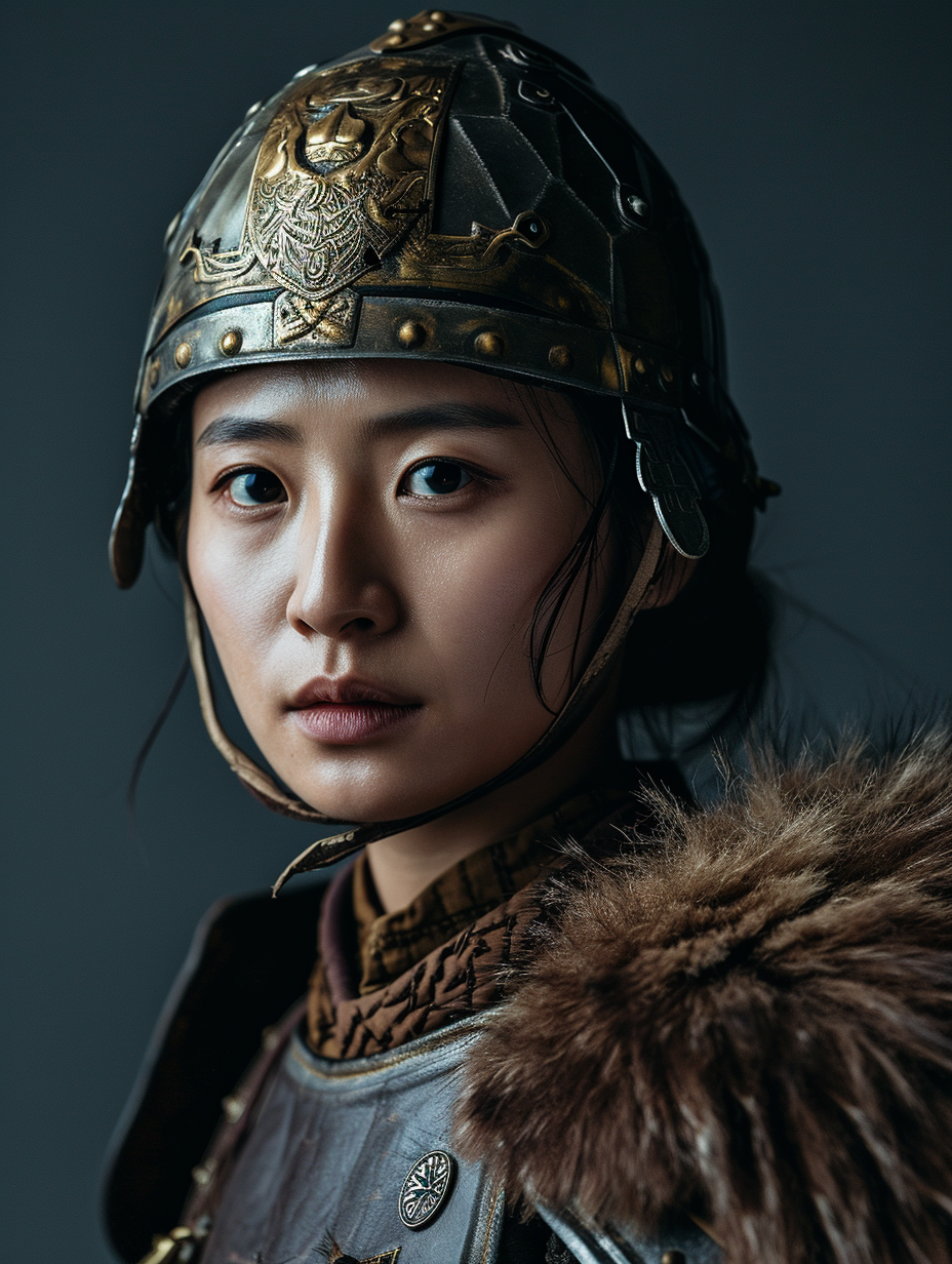 Korean Female Warrior in Leather Armor