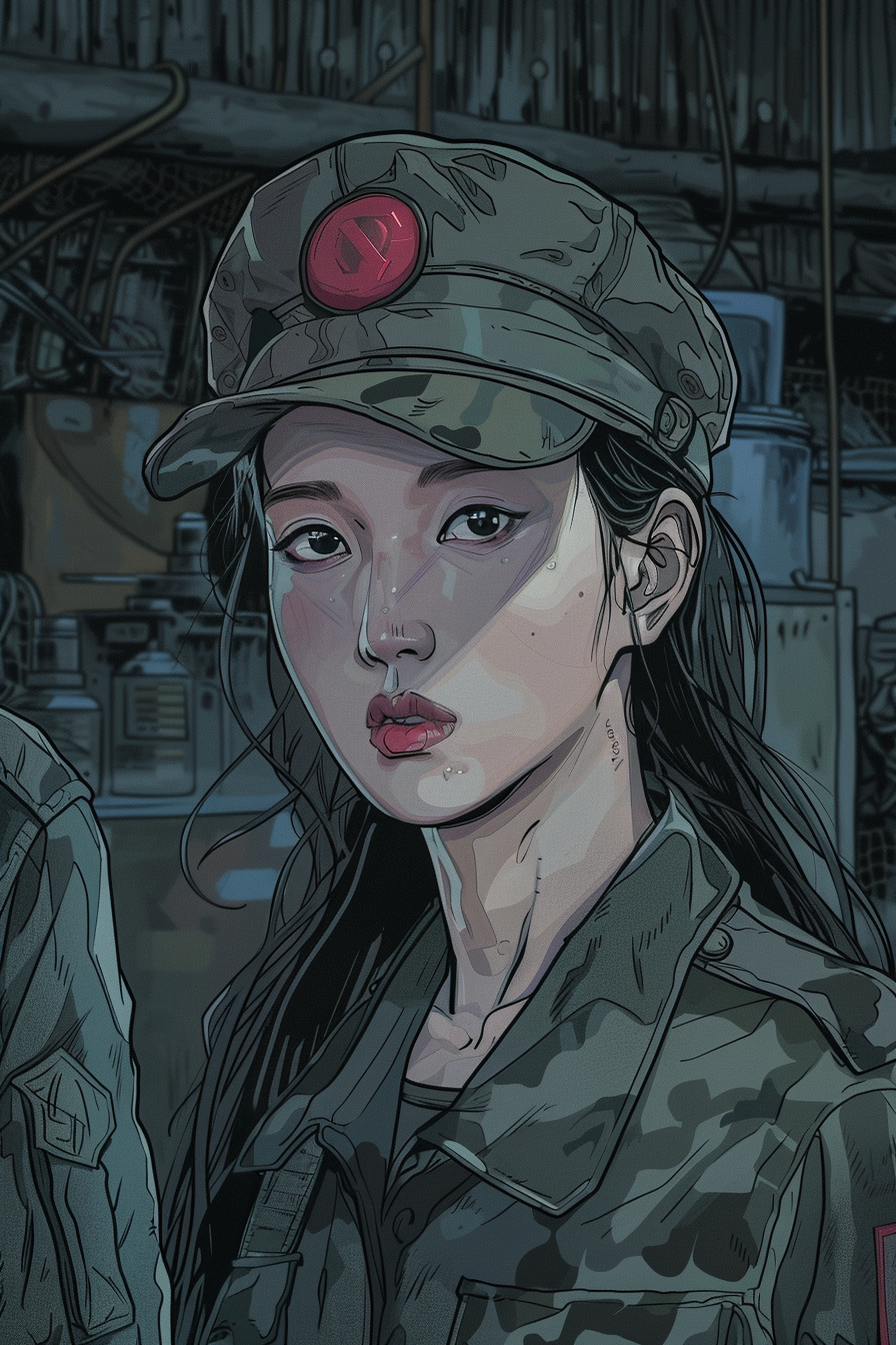 Korean military comic connection art