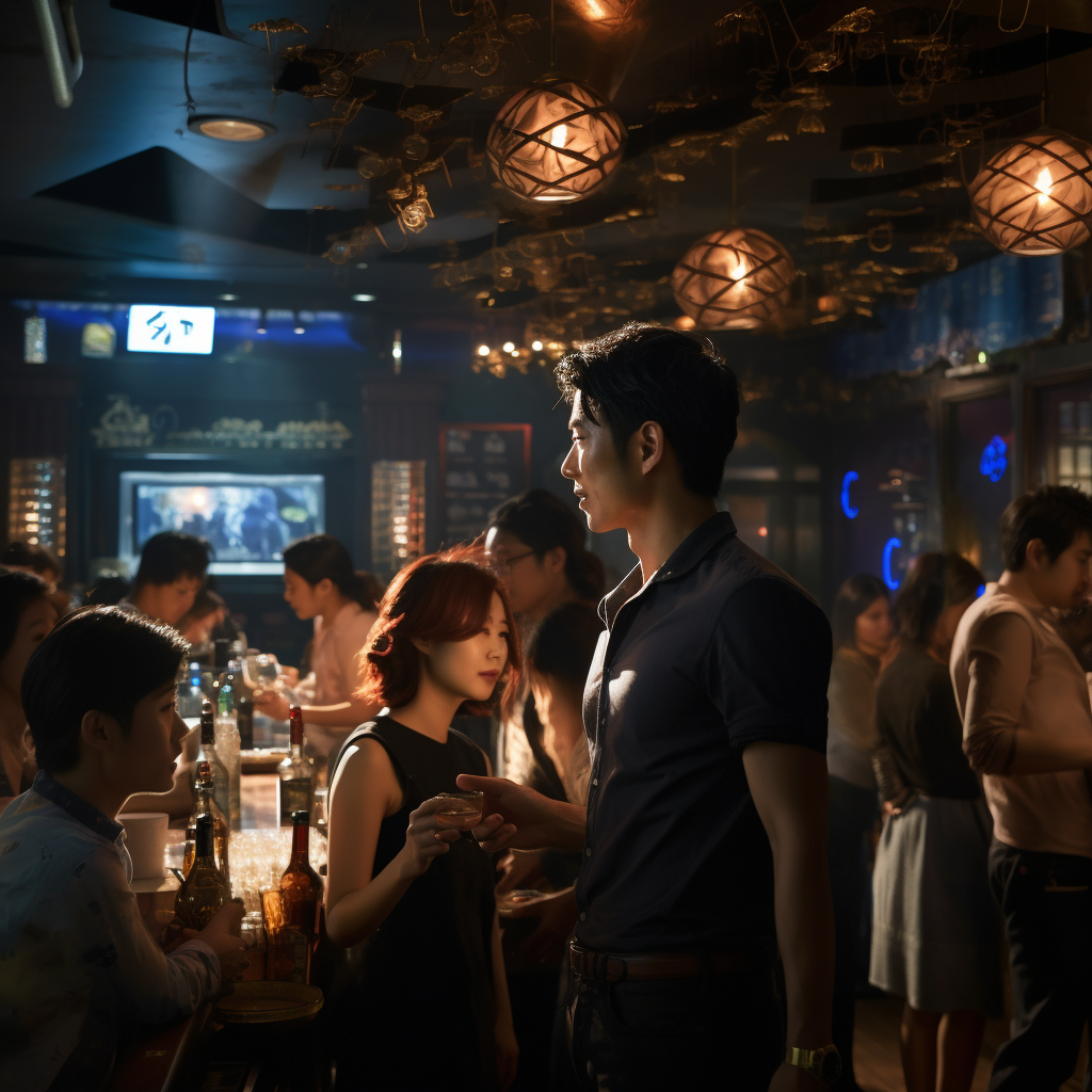 Vibrant Korean Party Club Scene