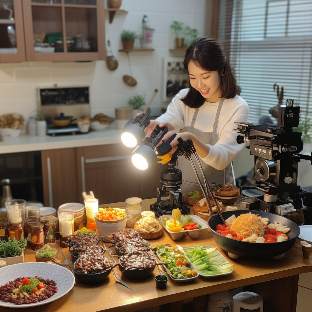 Korean-style housekeeper food preparation