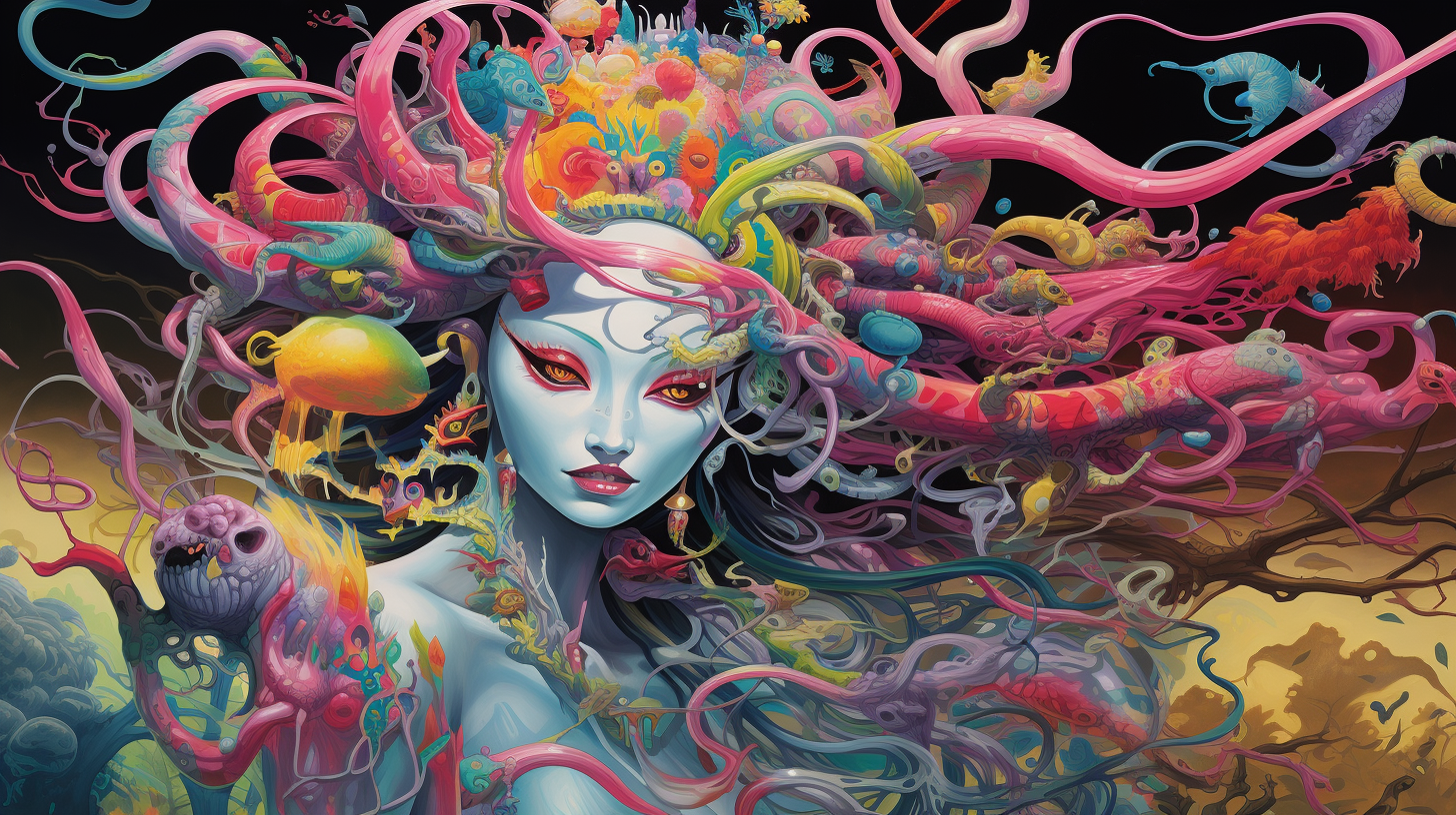 Korean surrealism psychedelic artwork