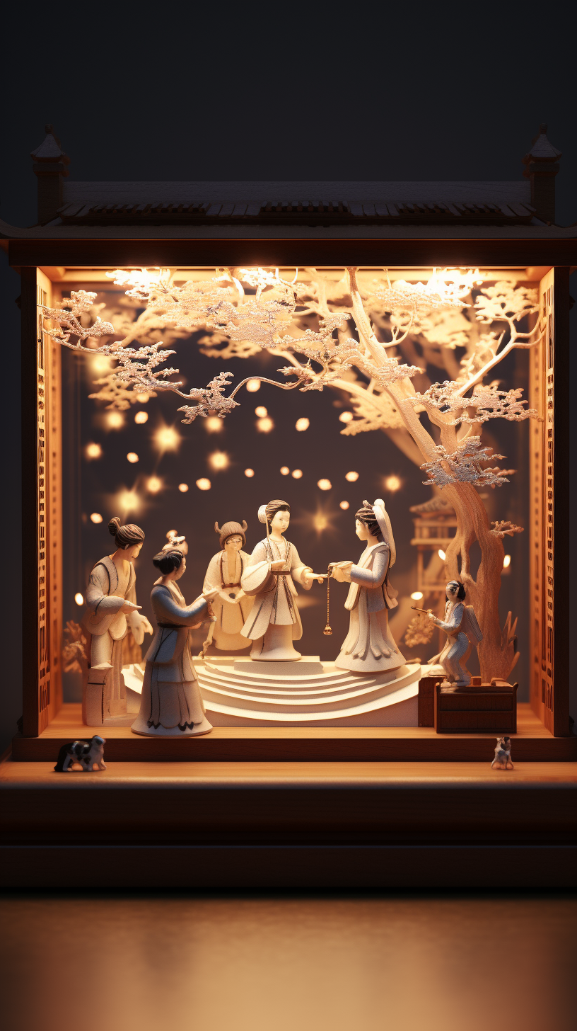 LED Music Box with Korean Traditional Dance