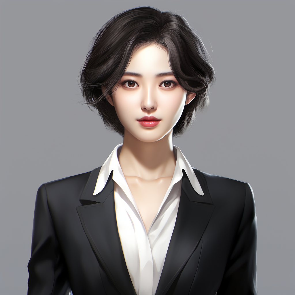 Korean Business Woman in Gongbi Style