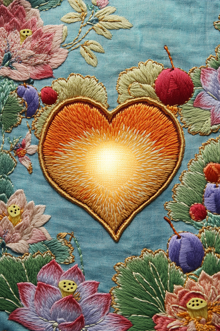 Traditional Korean Embroidery Craft Bright Colors