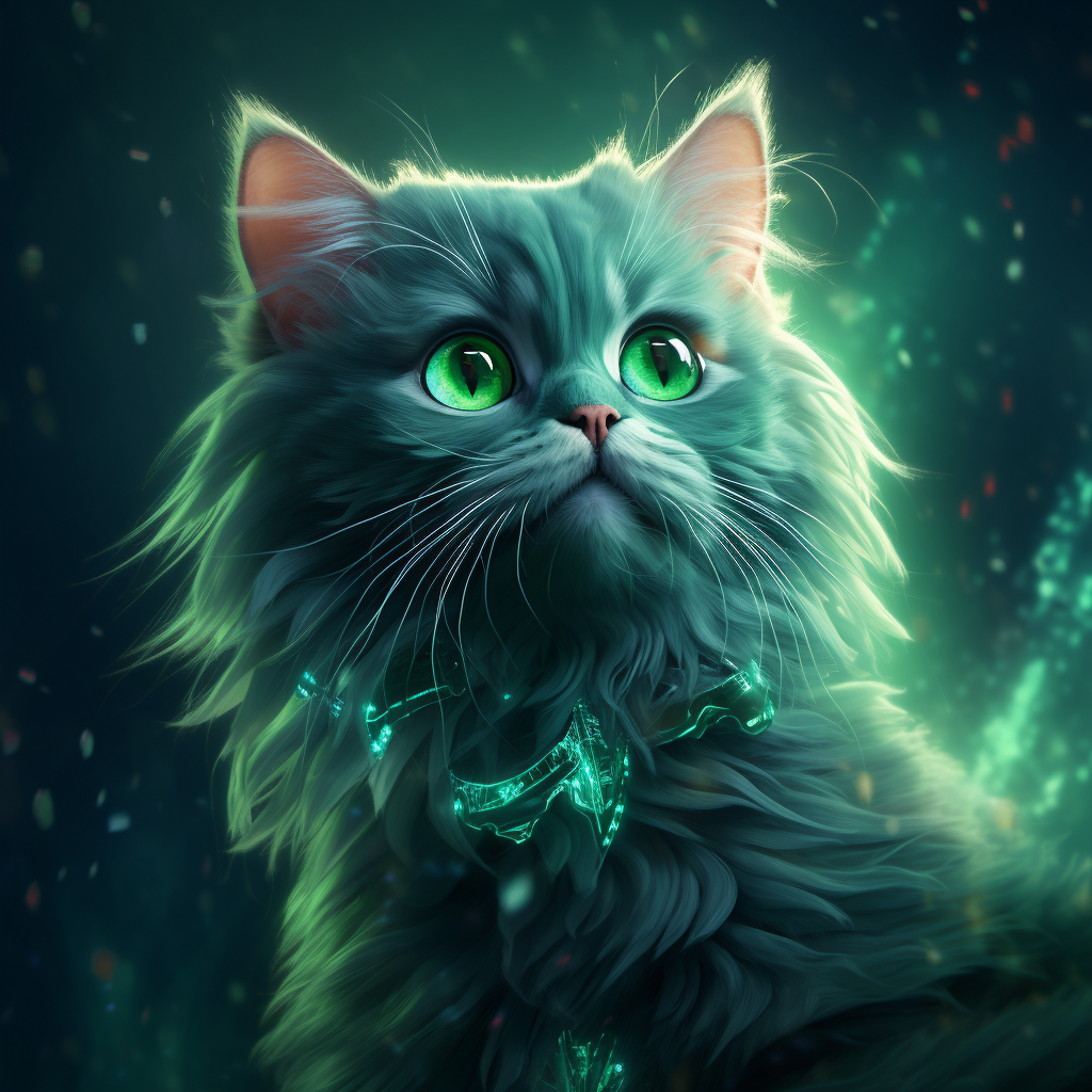 Enchanting K-pop fantasy cat with independent spirit