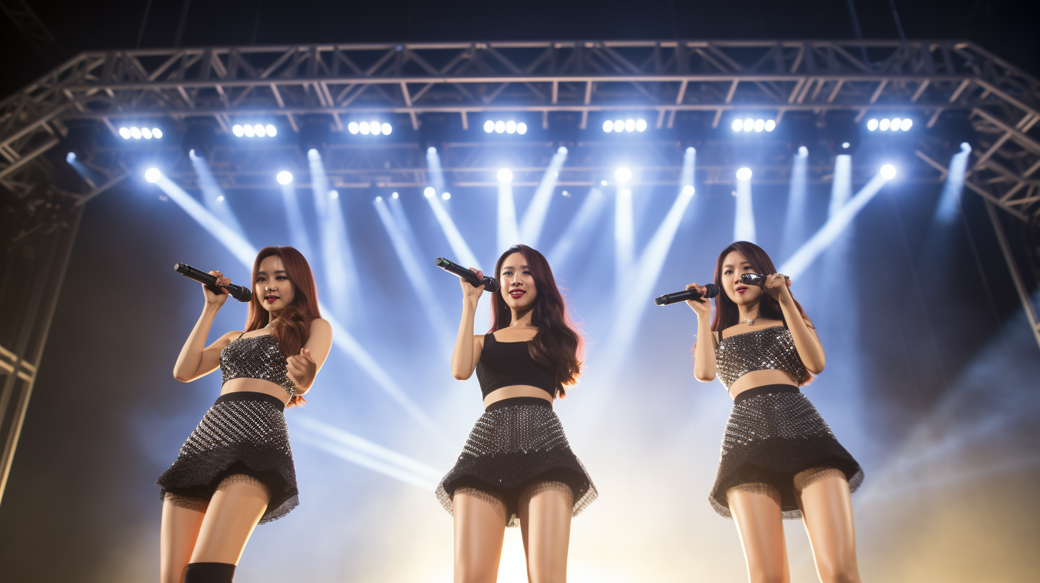 K-Pop girl group performing live