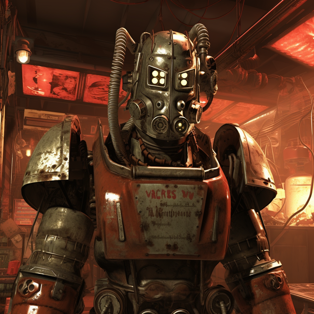 Kratos image displayed on Fallout New Vegas Securitron