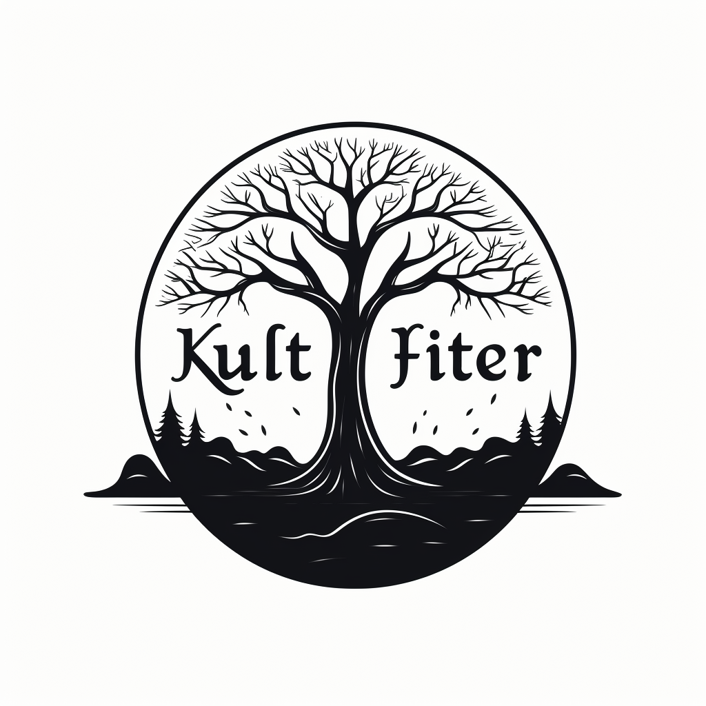 KULFER logo in calligraphy and woodcut style