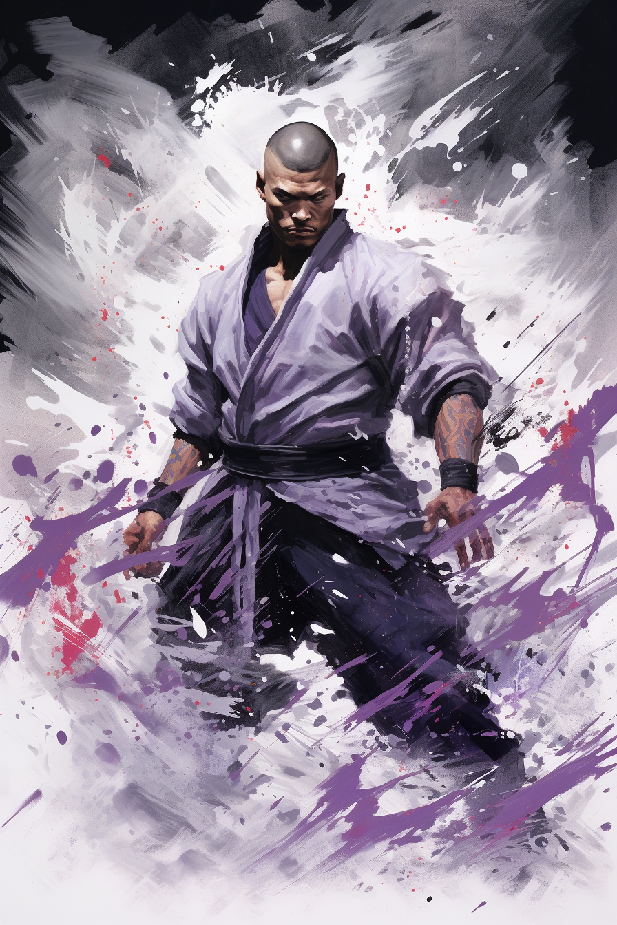 Kung Fu Fighter Illustration in Unique Style