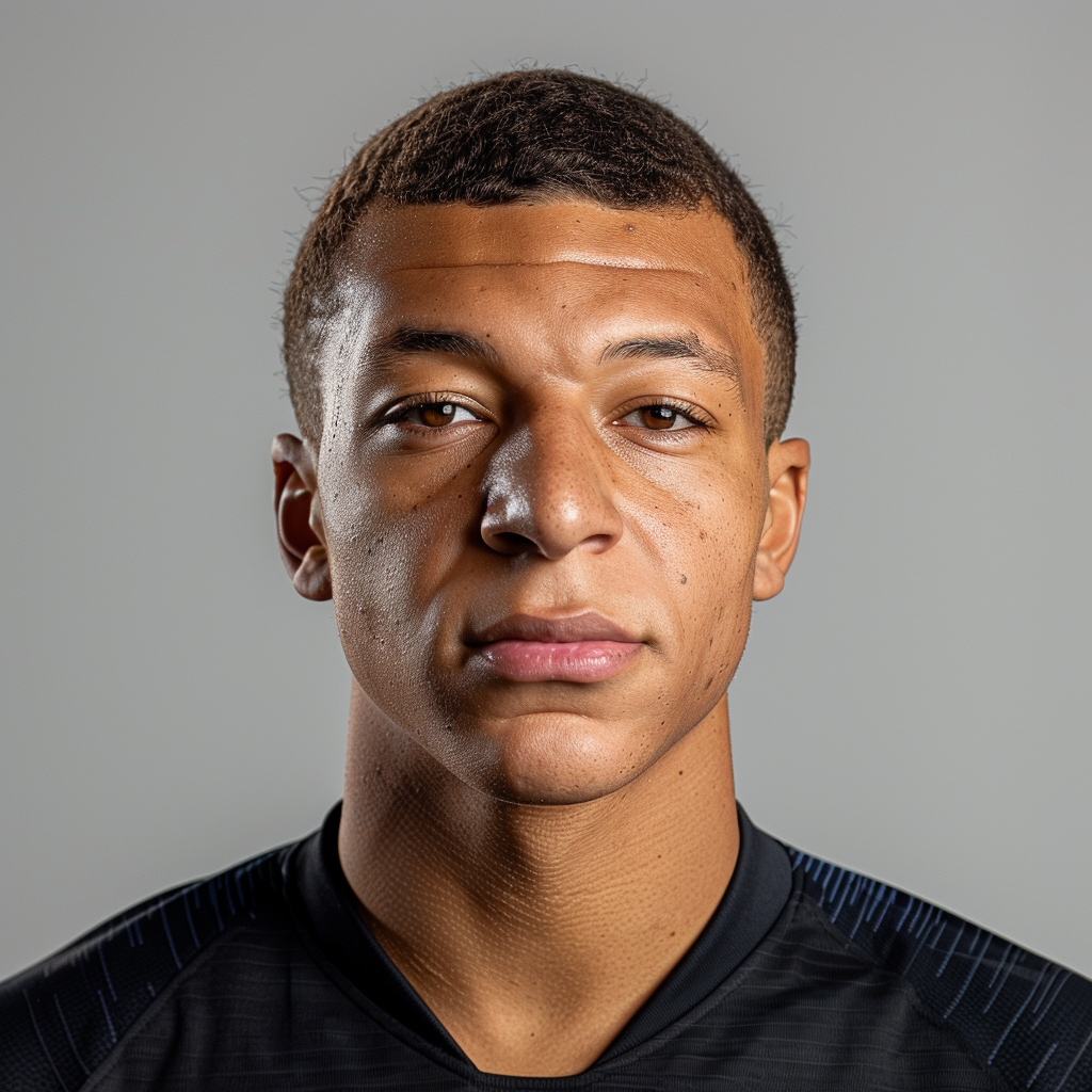 Kylian Mbappe raw action soccer player