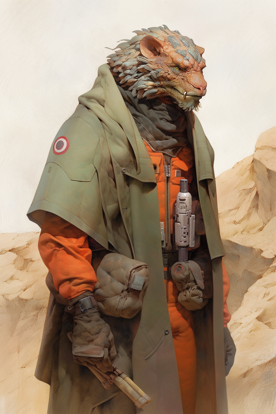 Illustration of KzintiCore - Alien Space Mercenary