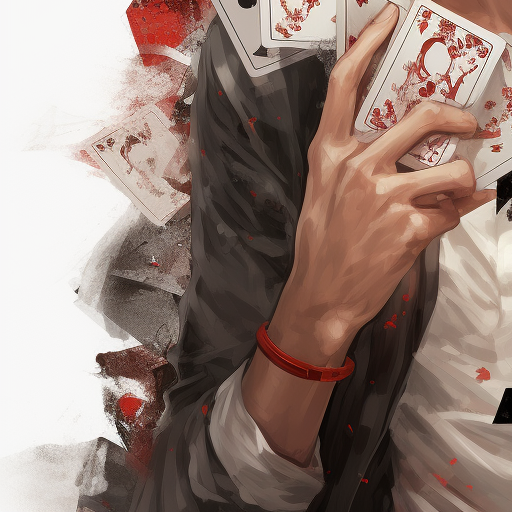 L from Death Note Counting Cards