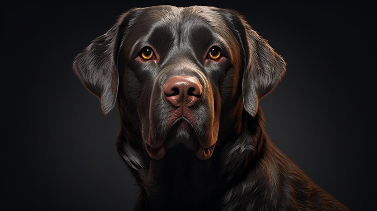 Detailed Labrador Retriever with Dramatic Flair