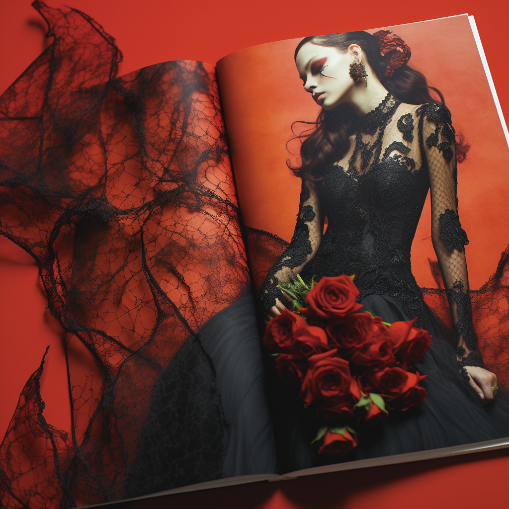 Beautiful lace magazine layout design